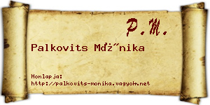 Palkovits Mónika névjegykártya